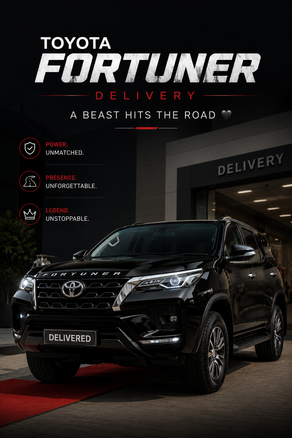 Toyota Fortuner (Black) Delivery | A Beast Hits the Road 🖤